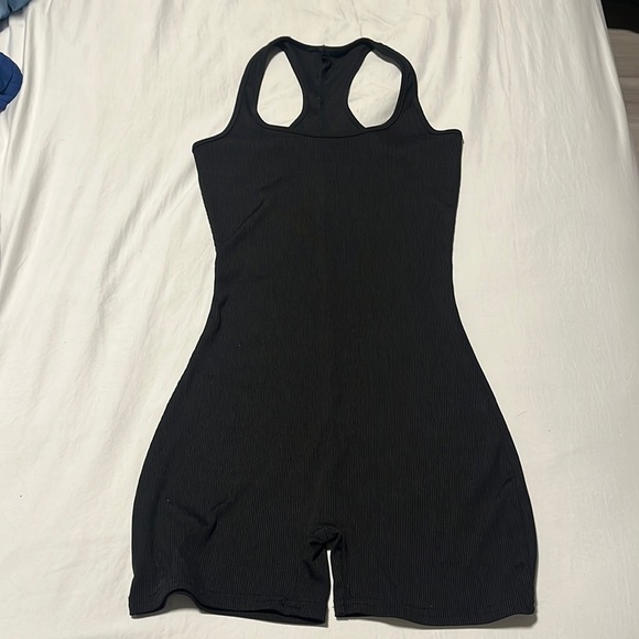 SHEIN SXY Solid Unitard Halter Romper - Picture 4 of 5